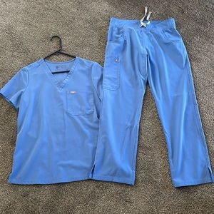 Figs Women's Scrub Set in Light Blue